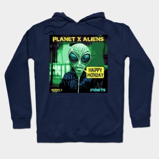 Cool 80's Retro Alien Happy Monday Sci Fi Hoodie